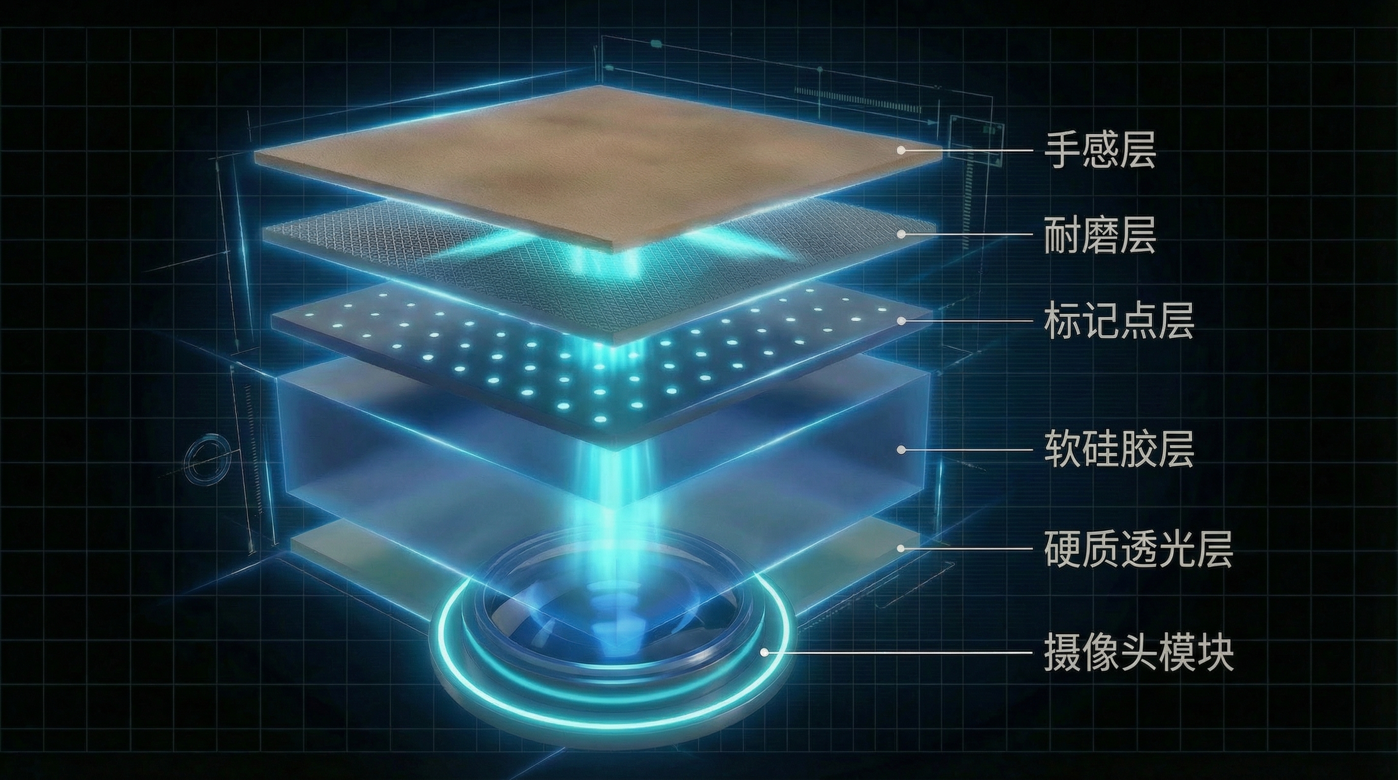 视触觉传感器皮肤材料结构